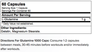 OPTIMUM NUTRITION GLUTAMINE 1000 CAPS